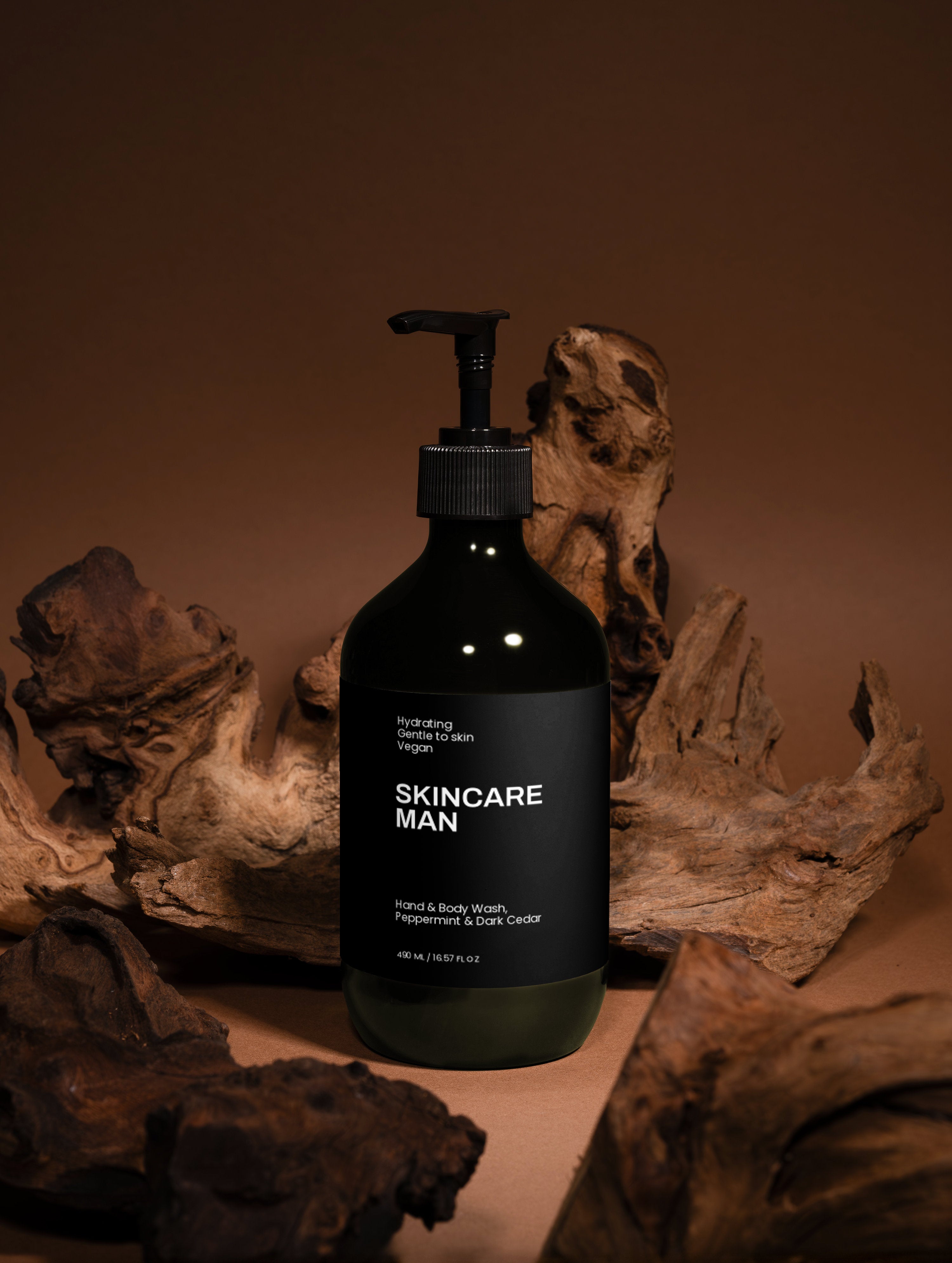 Hand & Body Wash, Peppermint & Dark Cedar